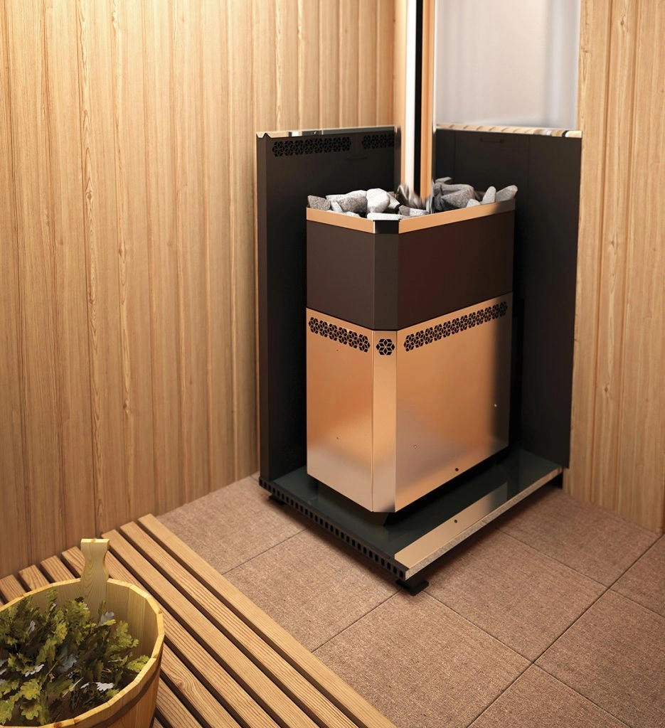 Печь для бани с открытой каменкой  Русь-18 ЛНЗП Профи - Теплодар